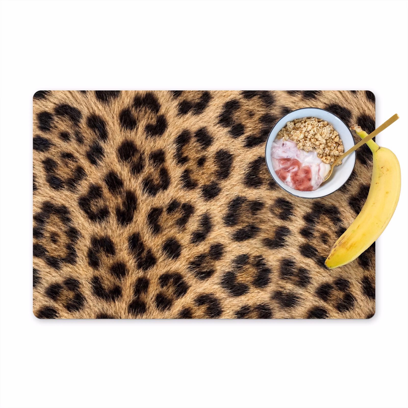 Placemat - 6 stuks - Luipaard - Vacht - Klassiek - Bruin — 1