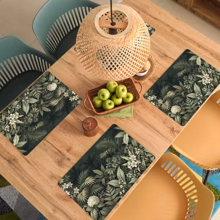 Placemat - 6 stuks - Jungle - Bladeren - Botanisch - Groen — 3