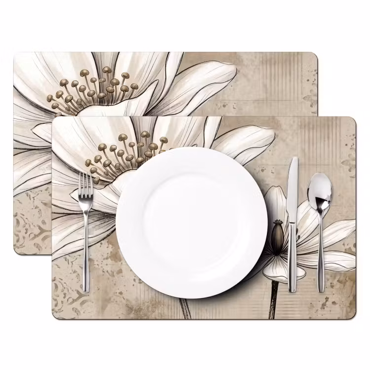 Placemat - 6 stuks - Modern - Design - Wit — 2