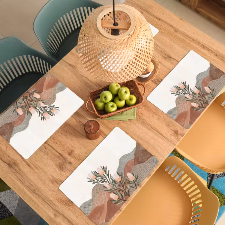 Placemat - 6 stuks - Modern - Heuvels - Terracotta — 3