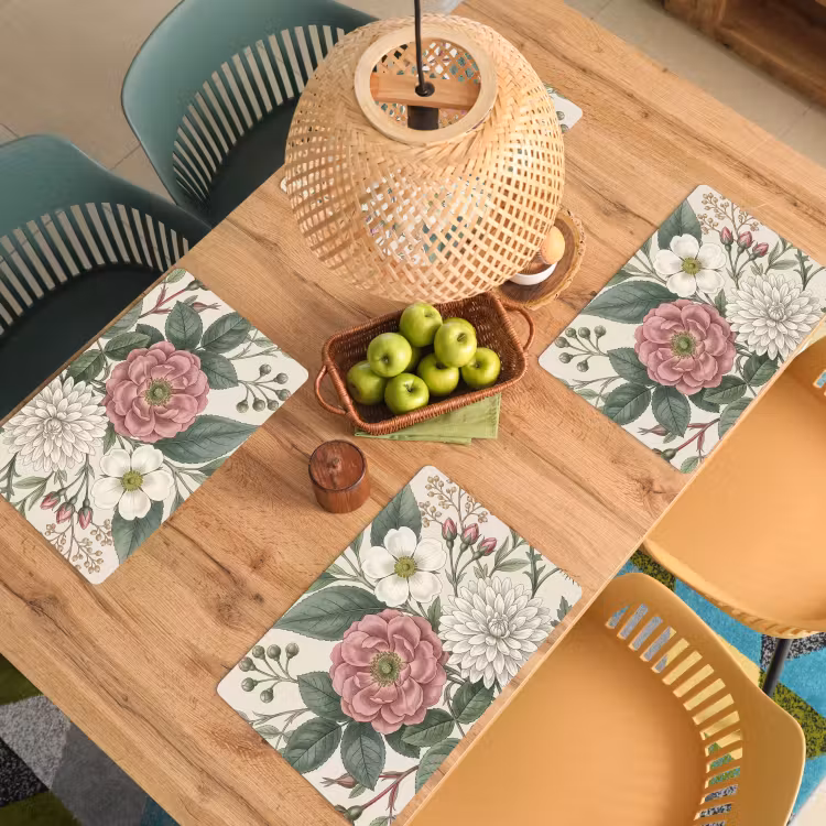 Placemat - 6 stuks - Romantisch - Design - Kleurrijk — 3