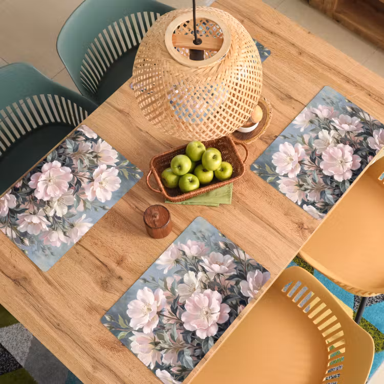 Placemat - 6 stuks - Rozen - Illustratie - Roze — 3