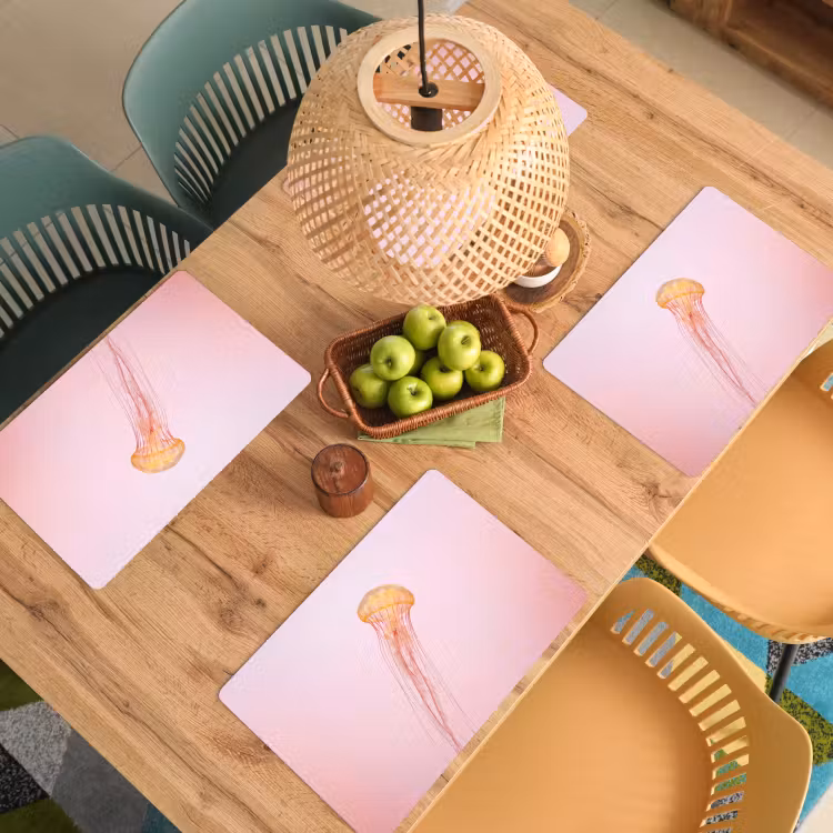 Placemat - 6 stuks - Sierlijk - Kwal - Roze — 3