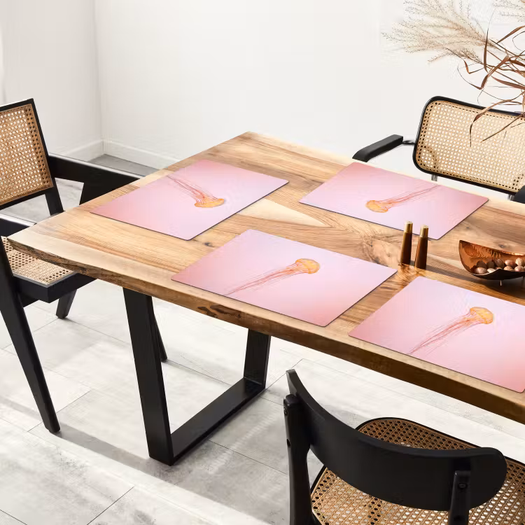Placemat - 6 stuks - Sierlijk - Kwal - Roze — 4
