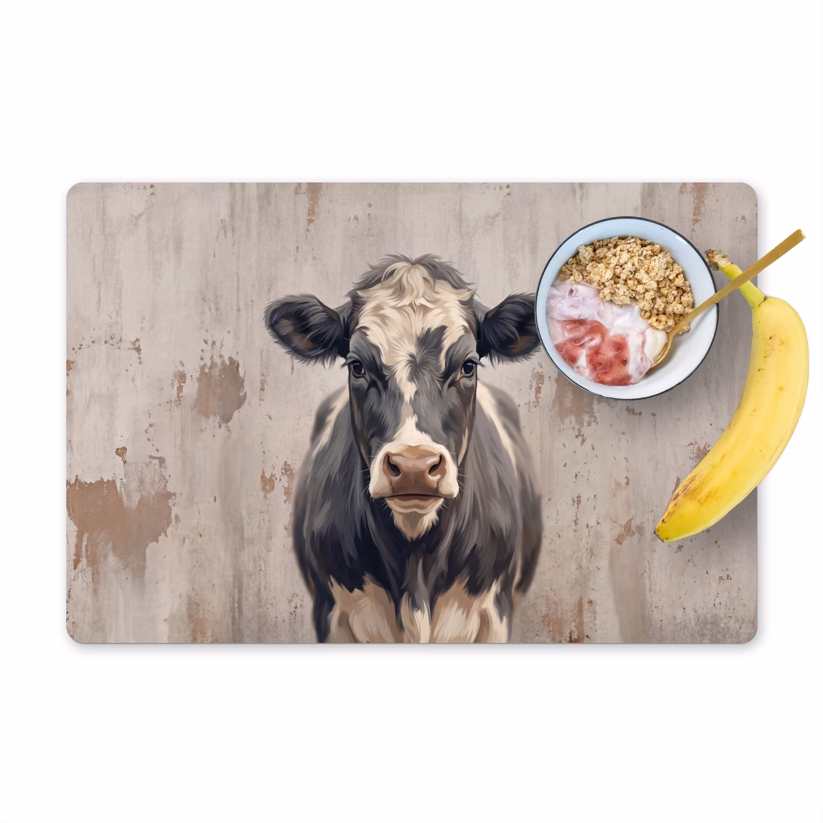 Placemat - 6 stuks - Koe - Portret - Dieren - Modern — 1