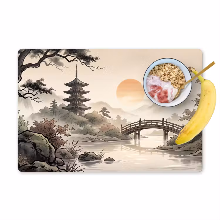 Placemat - 6 stuks - Azië - Landschap - Kleurrijk — 1