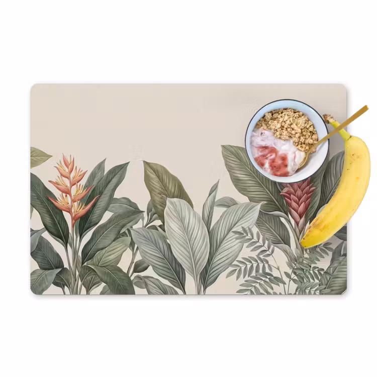 Placemat - 6 stuks - Tropisch - Planten - Modern - Groen — 1
