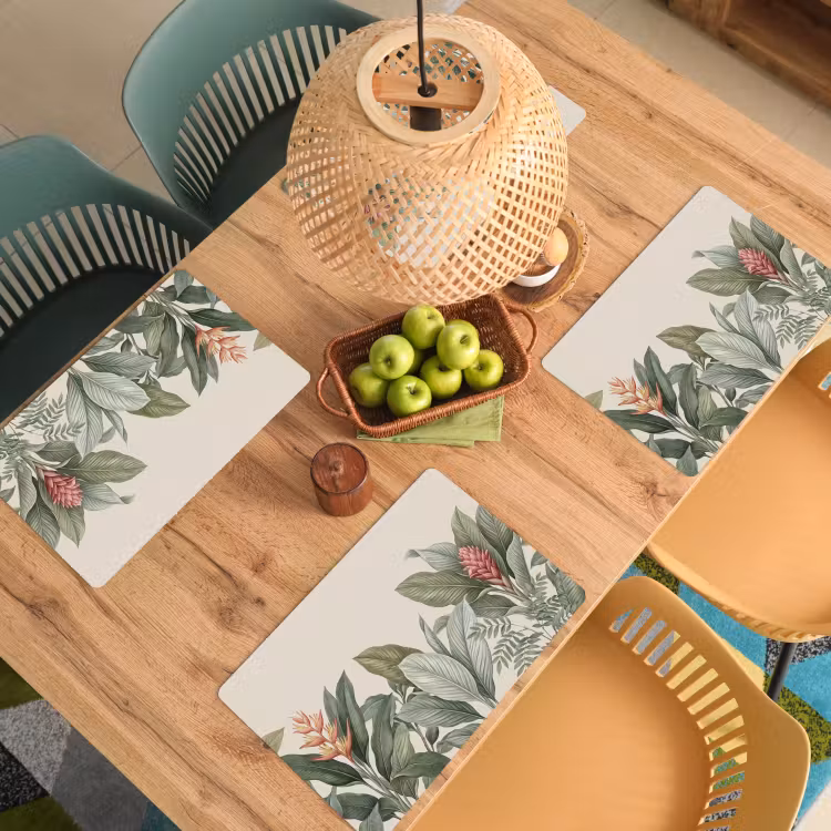 Placemat - 6 stuks - Tropisch - Planten - Modern - Groen — 3