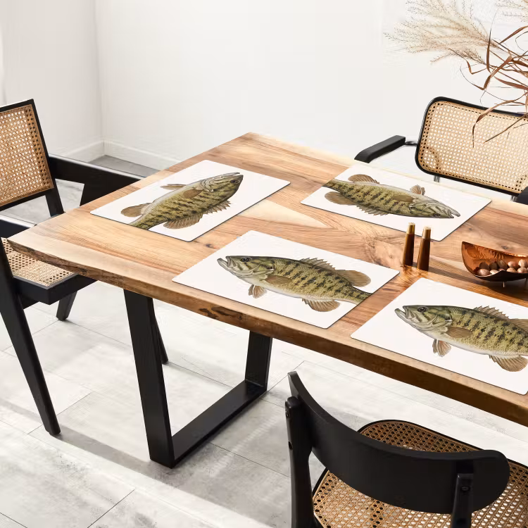 Placemat - 6 stuks - Vissen - Natuur - Vintage — 4