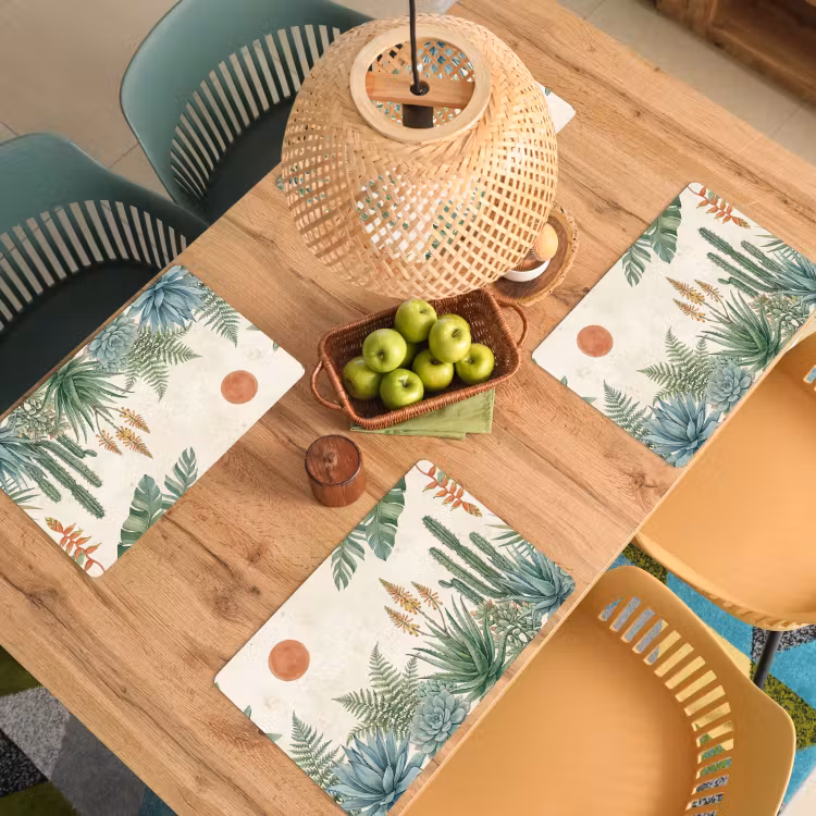 Placemat - 6 stuks - Woestijn - Planten - Groen — 3