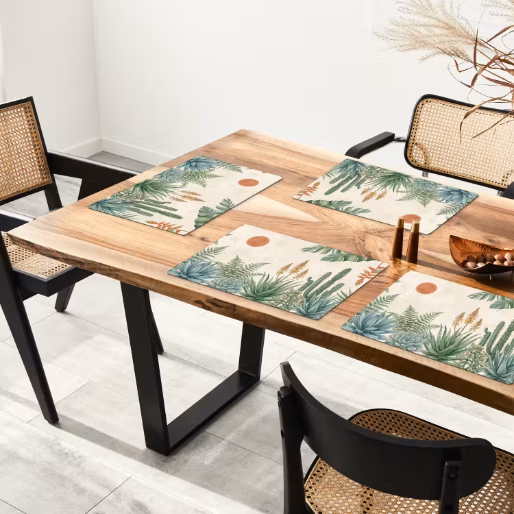 Placemat - 6 stuks - Woestijn - Planten - Groen — 4