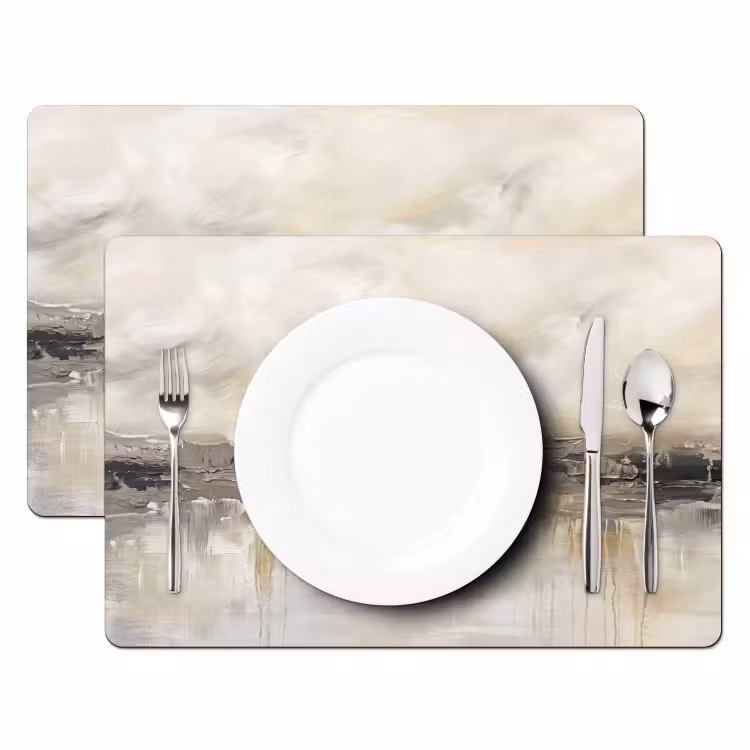 Placemat - 6 stuks - Landschap - Horizon - Natuur - Abstract - Neutraal — 2