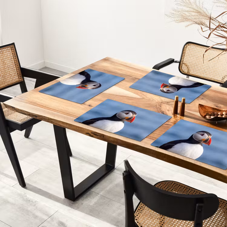 Placemat - 6 stuks - Papegaaiduiker - Portret - Natuur — 4