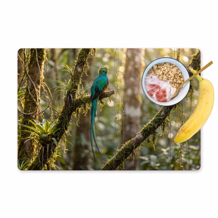 Placemat - 6 stuks - Quetzal - Jungle - Natuur - Groen — 1