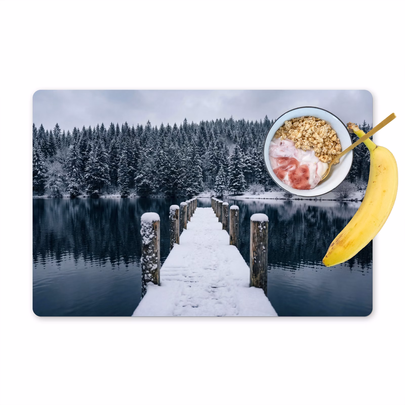 Placemat - 6 stuks - Steiger - Meer - Sneeuw - Bergen - Rustgevend — 1