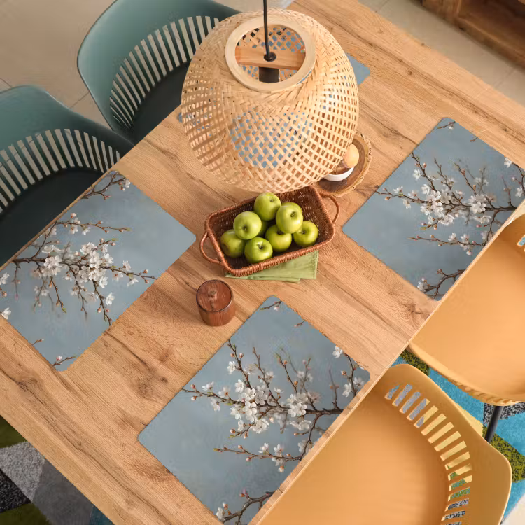 Placemat - 6 stuks - Botanisch - Stilleven - Blauw — 3