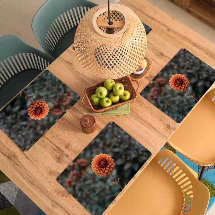 Placemat - 6 stuks - Dahlia - Bloem - Natuur - Sfeervol — 3
