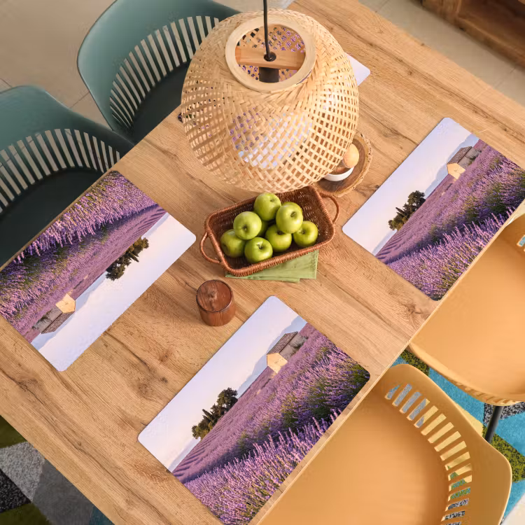 Placemat - 6 stuks - Lavendel - Landschap - Sereen - Paars — 3