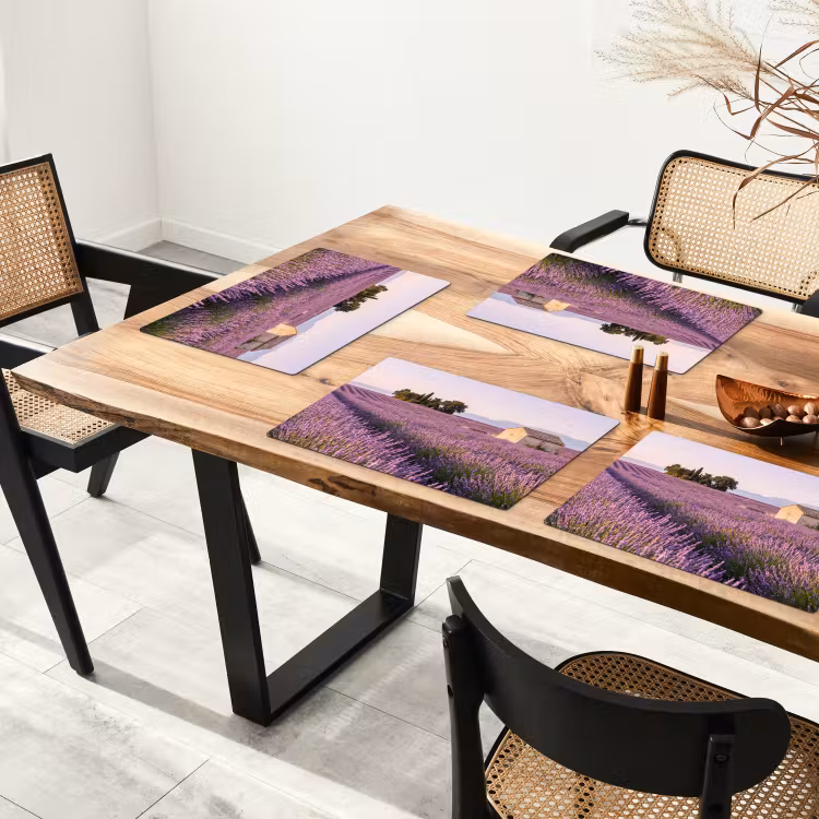 Placemat - 6 stuks - Lavendel - Landschap - Sereen - Paars — 4