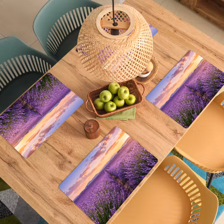 Placemat - 6 stuks - Lavendel - Veld - Natuur - Paars — 3