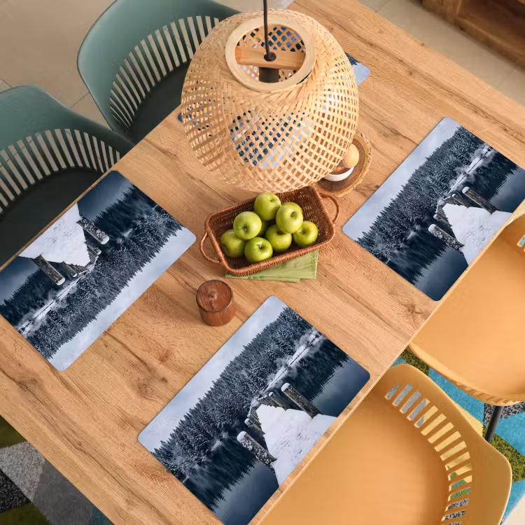 Placemat - 6 stuks - Steiger - Meer - Sneeuw - Bergen - Rustgevend — 3