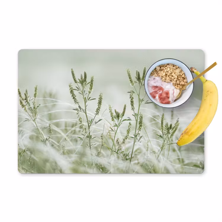 Placemat - 6 stuks - Grassen - Minimalistisch - Groen — 1