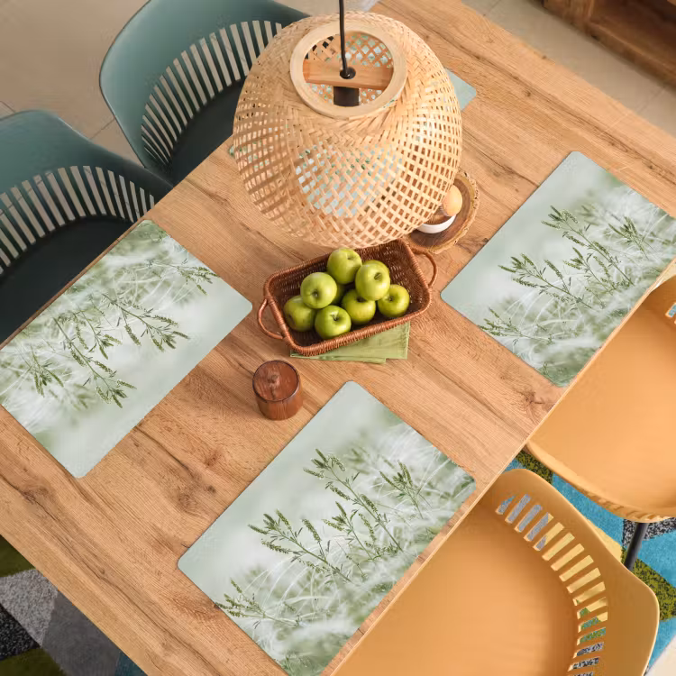 Placemat - 6 stuks - Grassen - Minimalistisch - Groen — 3