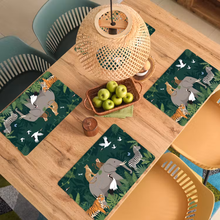 Placemat - 6 stuks - Tropisch - Jungle - Groen — 3
