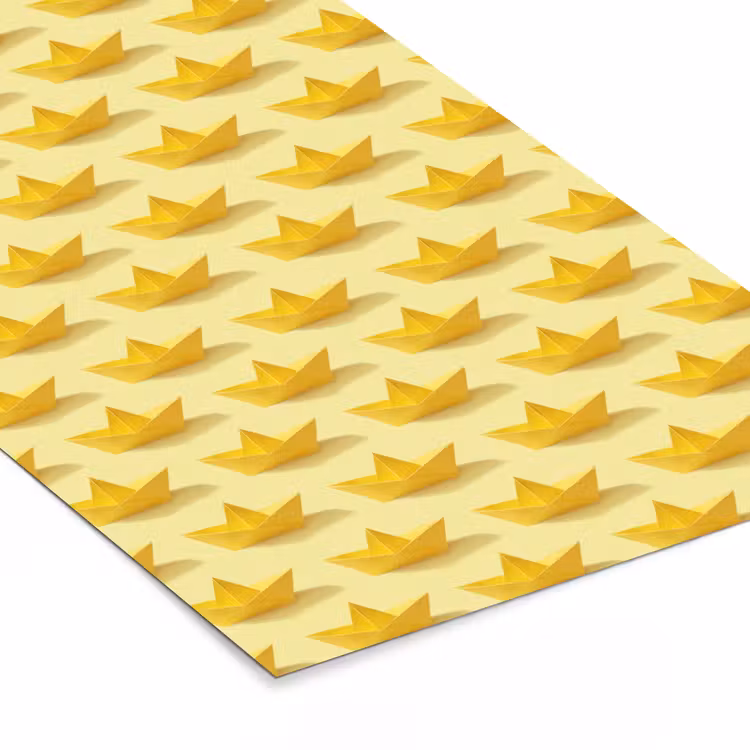 Poster met lijst - Bootjes - Origami - Creatief - Geel — 7