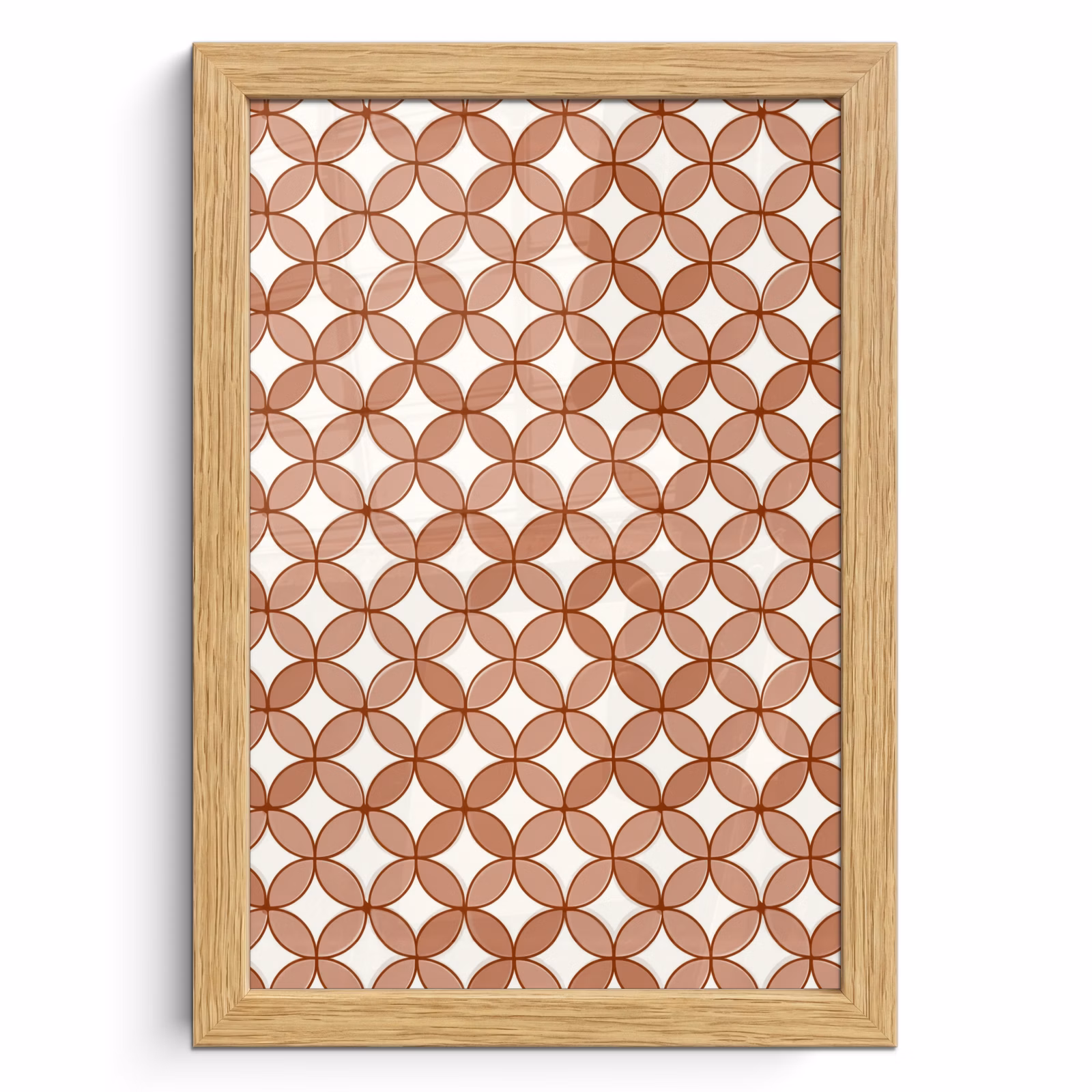 Poster met lijst - Geometrisch - Cirkels - Modern - Terracotta — 1
