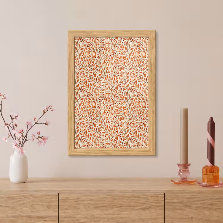 Poster met lijst - Bladeren - Botanisch - Terracotta — 5