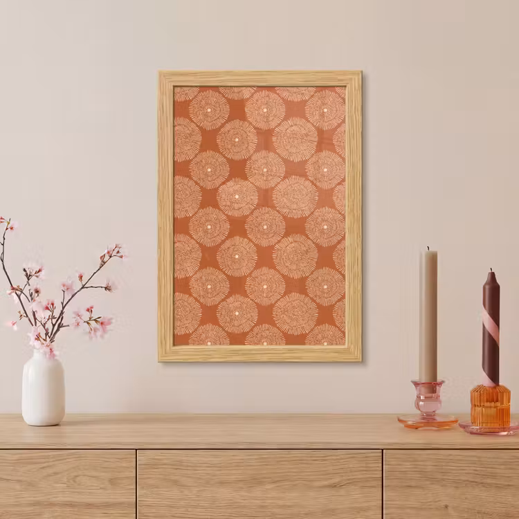 Poster met lijst - Cirkels - Grafisch - Patroon - Terracotta — 5