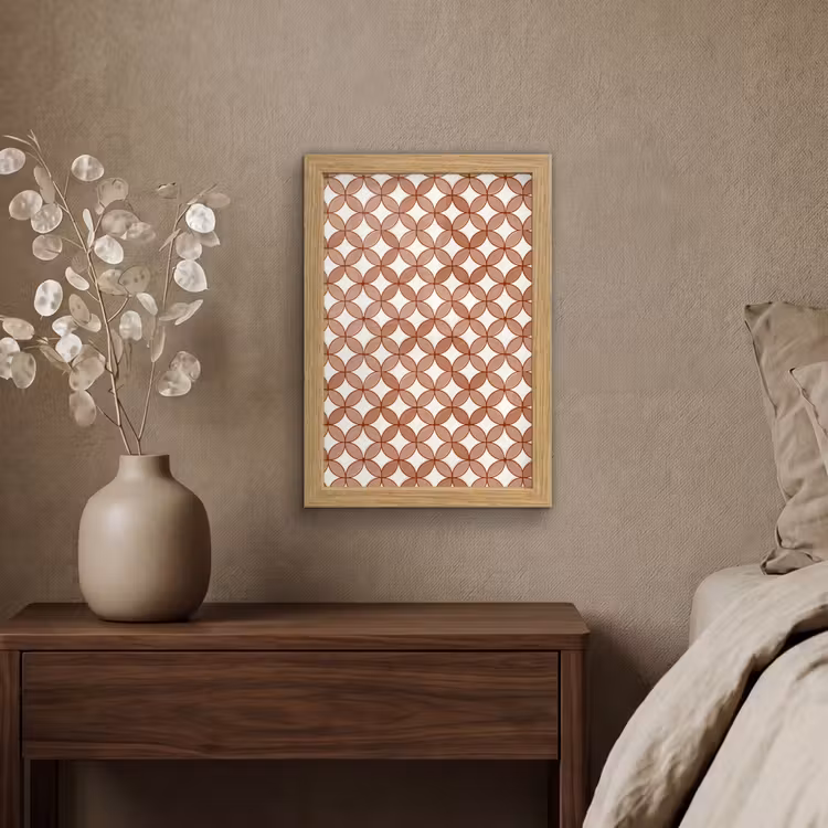 Poster met lijst - Geometrisch - Cirkels - Modern - Terracotta — 4