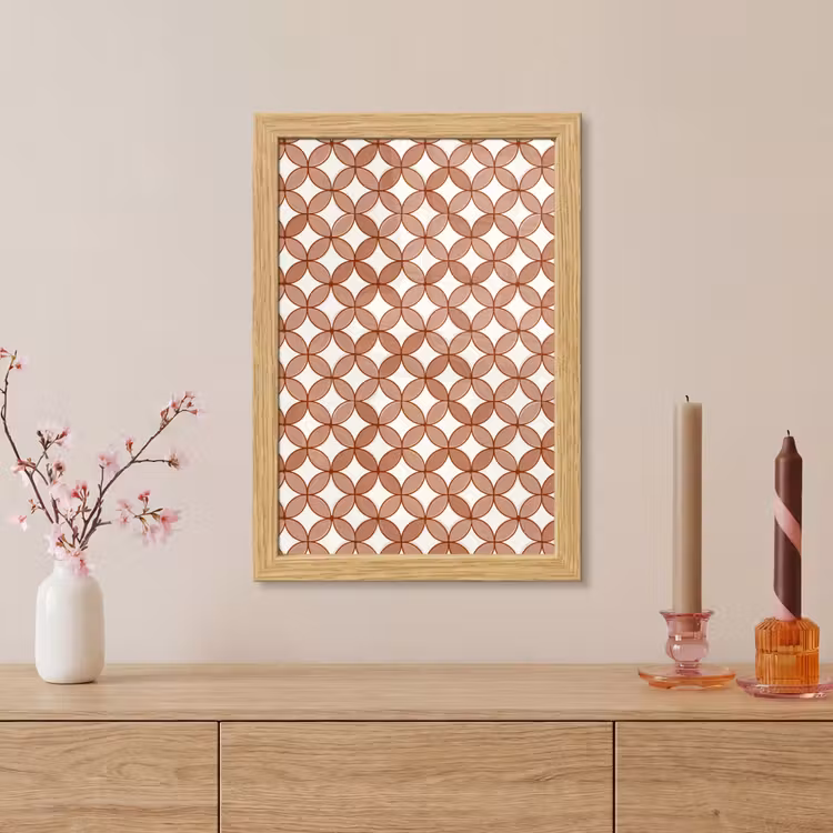 Poster met lijst - Geometrisch - Cirkels - Modern - Terracotta — 5