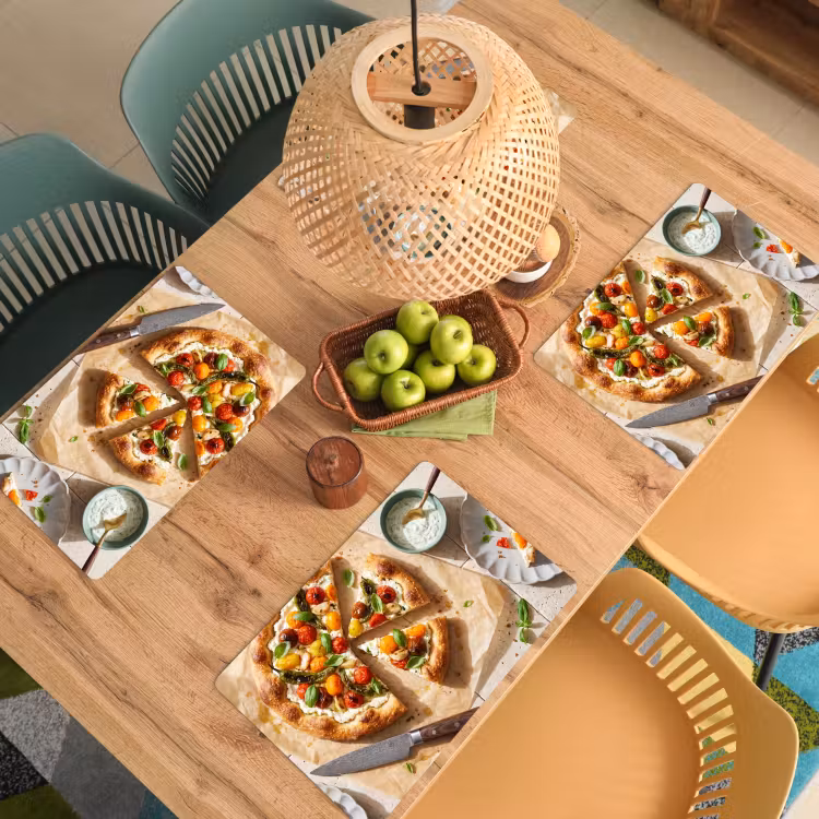 Placemat - 6 stuks - Eten - Tomaten - Basilicum - Maaltijd - Vers — 3