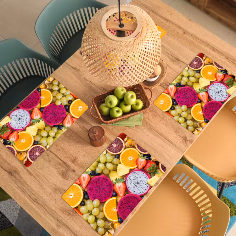 Placemat - 6 stuks - Fruit - Assortiment - Kleurrijk - Gezondheid — 3
