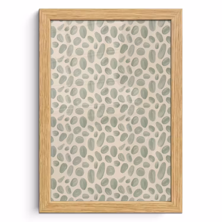Poster met lijst - Abstract - Patroon - Organisch - Groen - Modern — 1