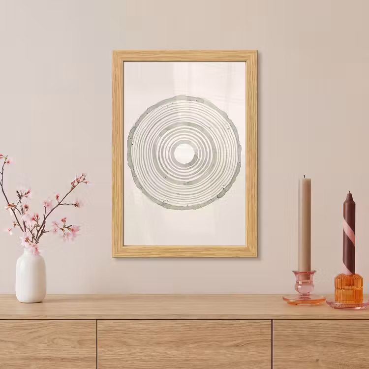 Poster met lijst - Abstractie - Cirkels - Waterverf - Groen - Modern — 5