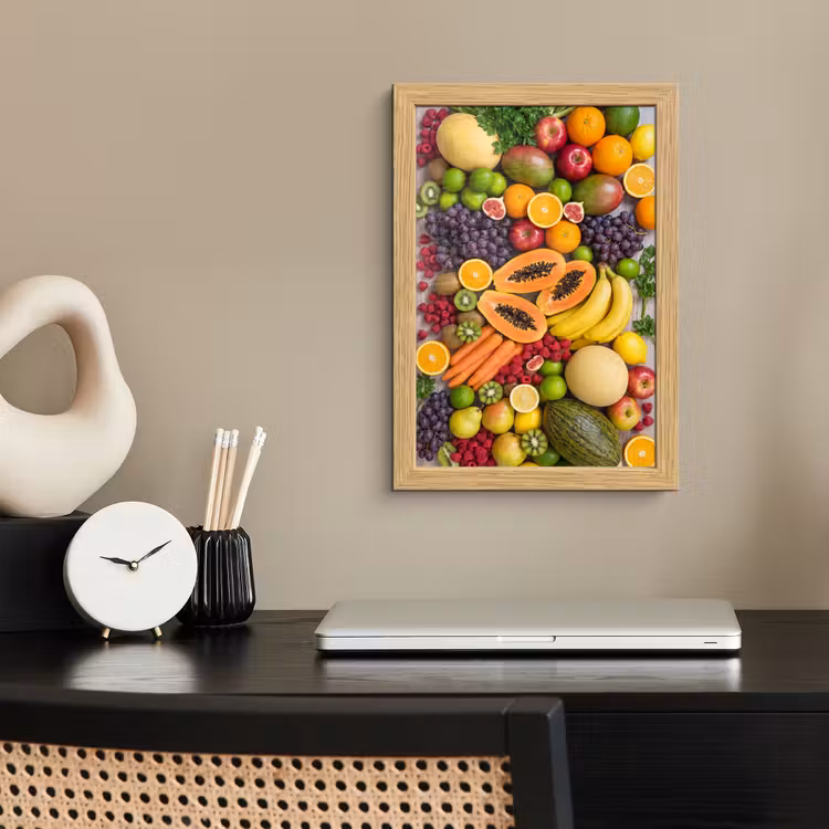 Poster met lijst - Eten - Fruit - Groenten - Vers - Kleurrijk — 2