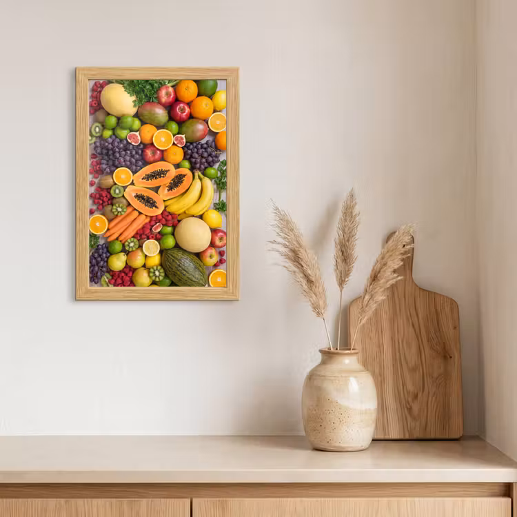 Poster met lijst - Eten - Fruit - Groenten - Vers - Kleurrijk — 3