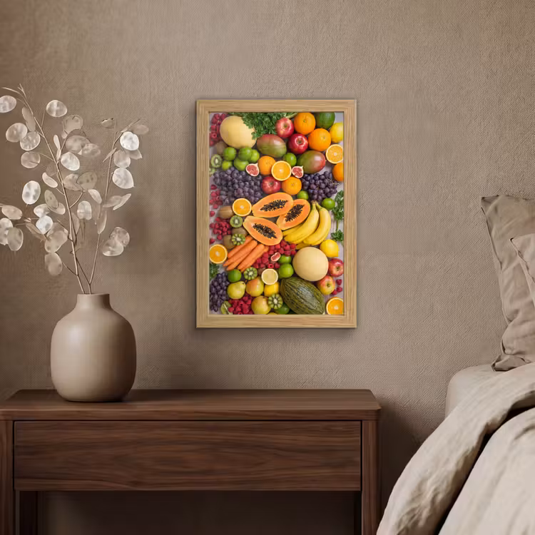 Poster met lijst - Eten - Fruit - Groenten - Vers - Kleurrijk — 4