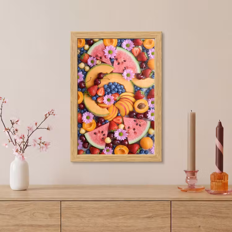 Poster met lijst - Eten - Fruit - Zomer - Kleurrijk — 5