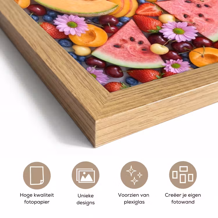 Poster met lijst - Eten - Fruit - Zomer - Kleurrijk — 6