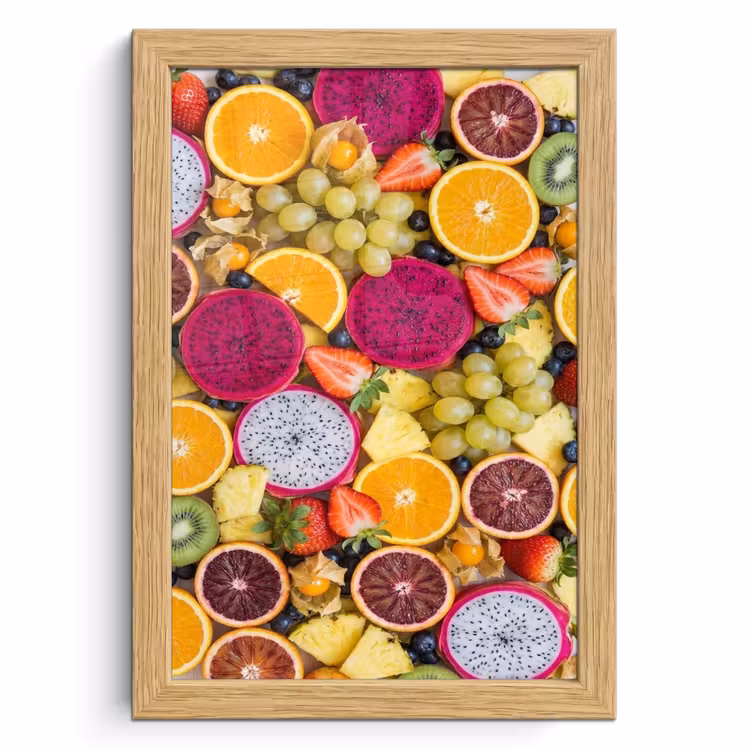 Poster met lijst - Fruit - Assortiment - Kleurrijk - Gezondheid — 1