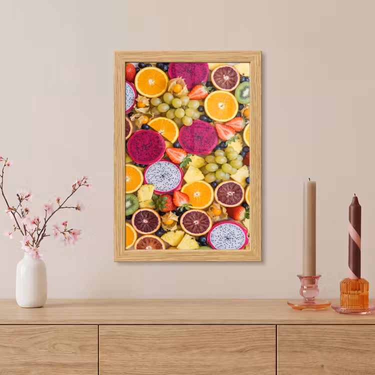 Poster met lijst - Fruit - Assortiment - Kleurrijk - Gezondheid — 5
