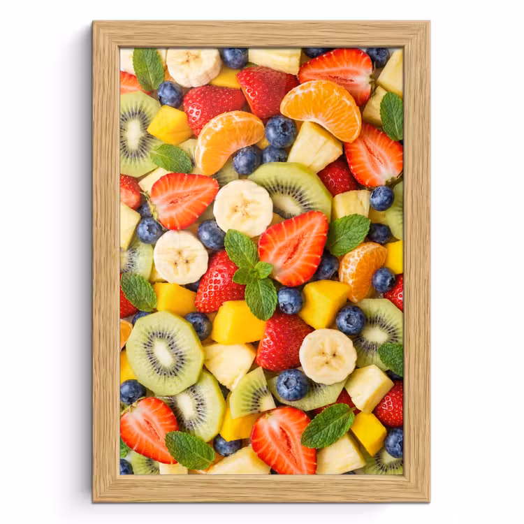 Poster met lijst - Fruit - Plakjes - Eten - Kleurrijk — 1