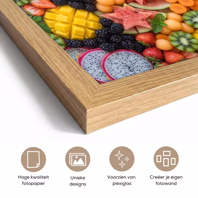 Poster met lijst - Fruit - Variatie - Kleurrijk - Vers - Eten — 6
