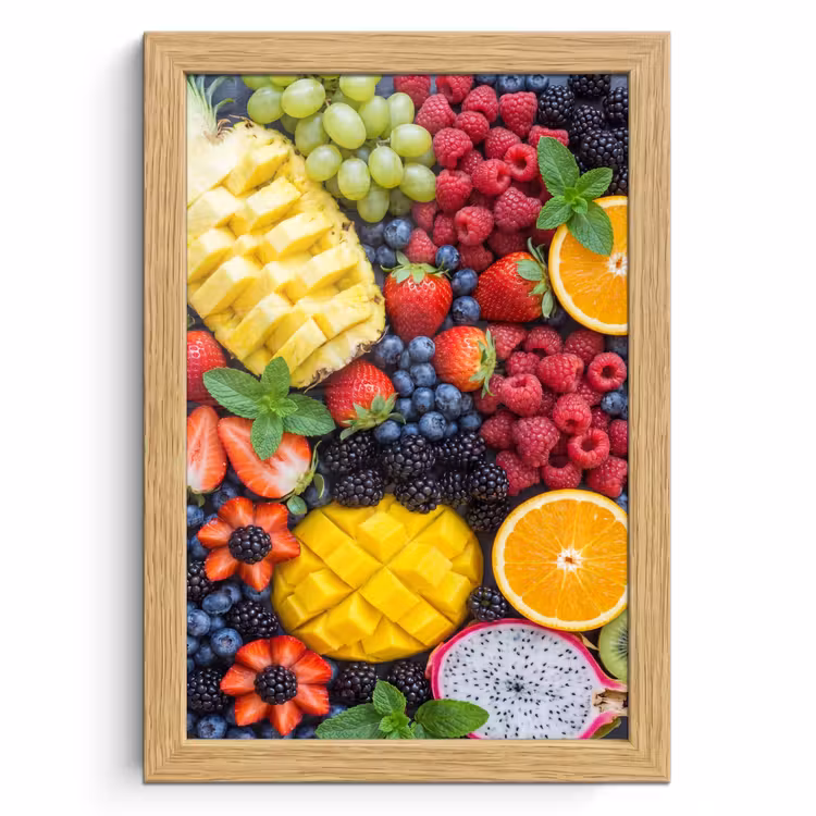 Poster met lijst - Fruit - Vers - Kleurrijk - Eten — 1