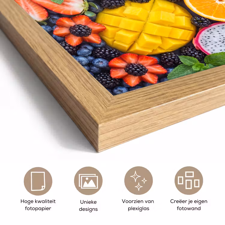 Poster met lijst - Fruit - Vers - Kleurrijk - Eten — 6