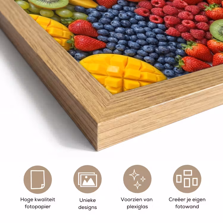 Poster met lijst - Eten - Fruit - Vers - Kleurrijk - Voeding — 6